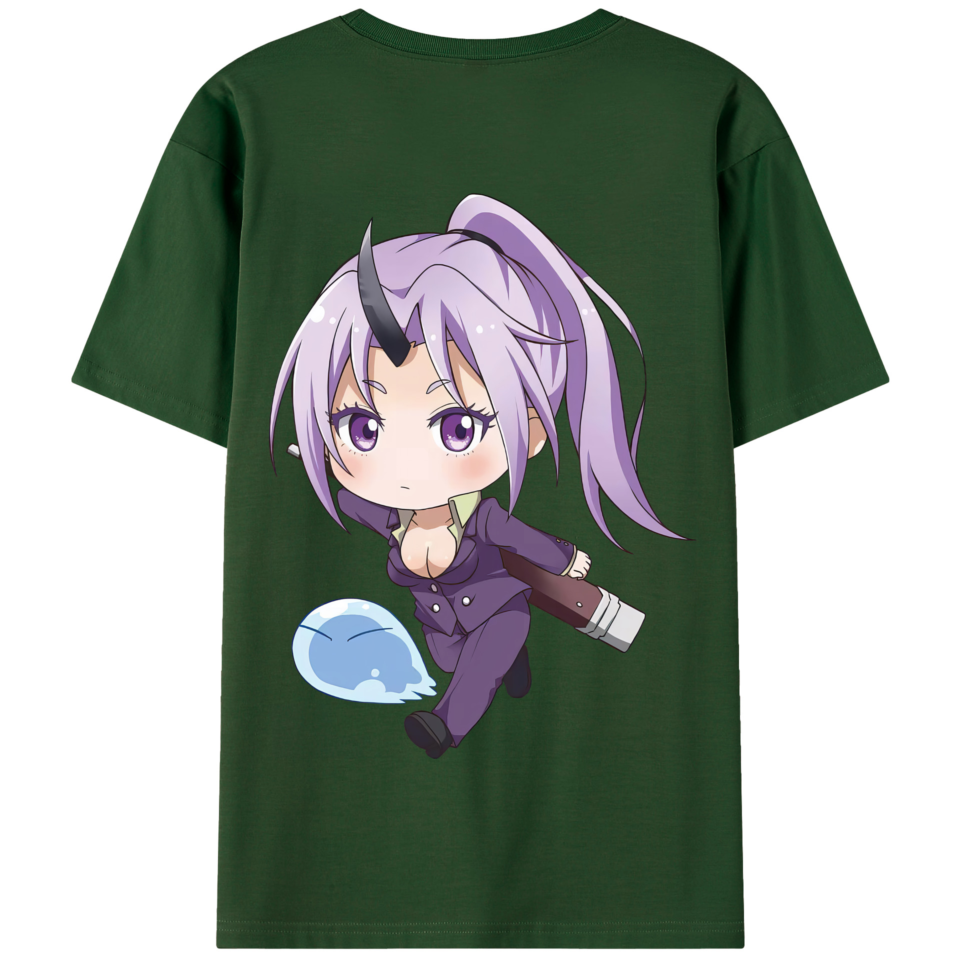 （画像用） 転スラ Regarding Reincarnated to Slime 綿100％半袖Tシャツ（背面プリント）
